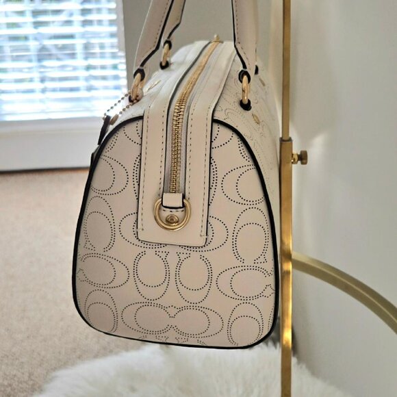 Coach Rowan Satchel/Crossbody Bag Chalk/Gold (LIKE NEW!) - Picture 5 of 13